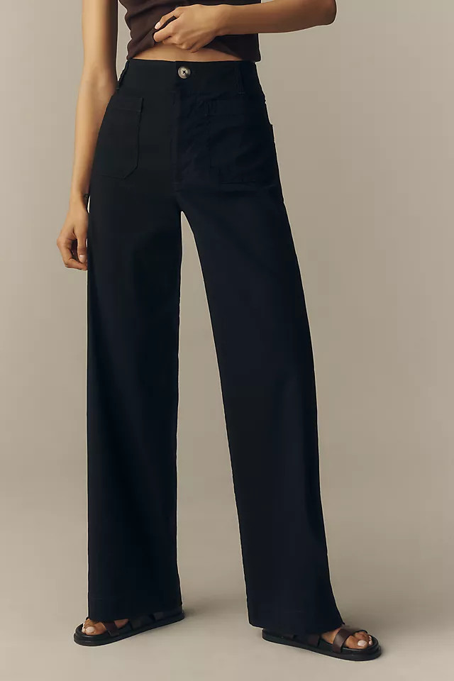 Colette High-Rise Wide-Leg Full-Length Pants in Magic Fabric | Anthropologie (US)