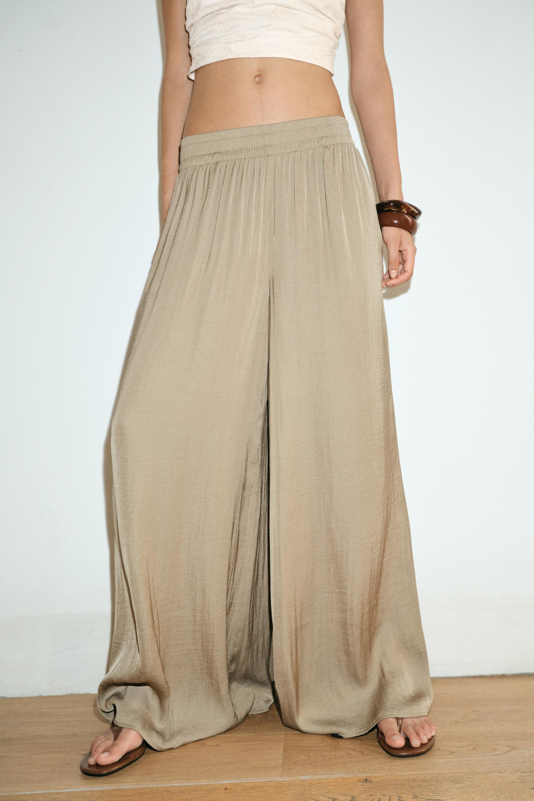 FLOWY WIDE LEG PANTS | Zara US