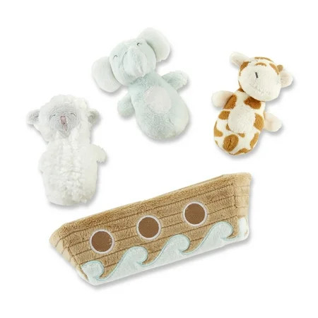 Baby Aspen Noah's Ark 4-Piece Rattle Gift Set | Walmart (US)