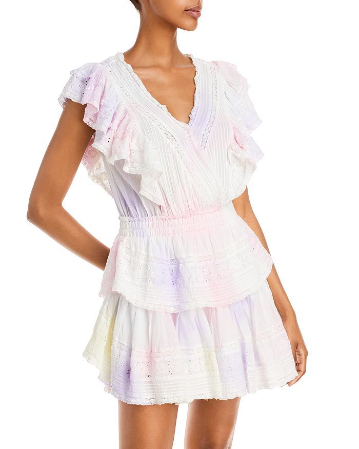 LoveShackFancy Gwen Ruffled Sleeve Tie Dye Mini Dress Back to Results -  Women - Bloomingdale's | Bloomingdale's (US)