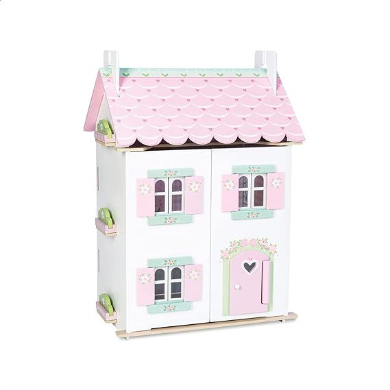 Le Toy Van - Sweetheart Cottage Large Wooden Doll House With Furniture | Boys & Girls 3 Storey Wo... | Amazon (UK)