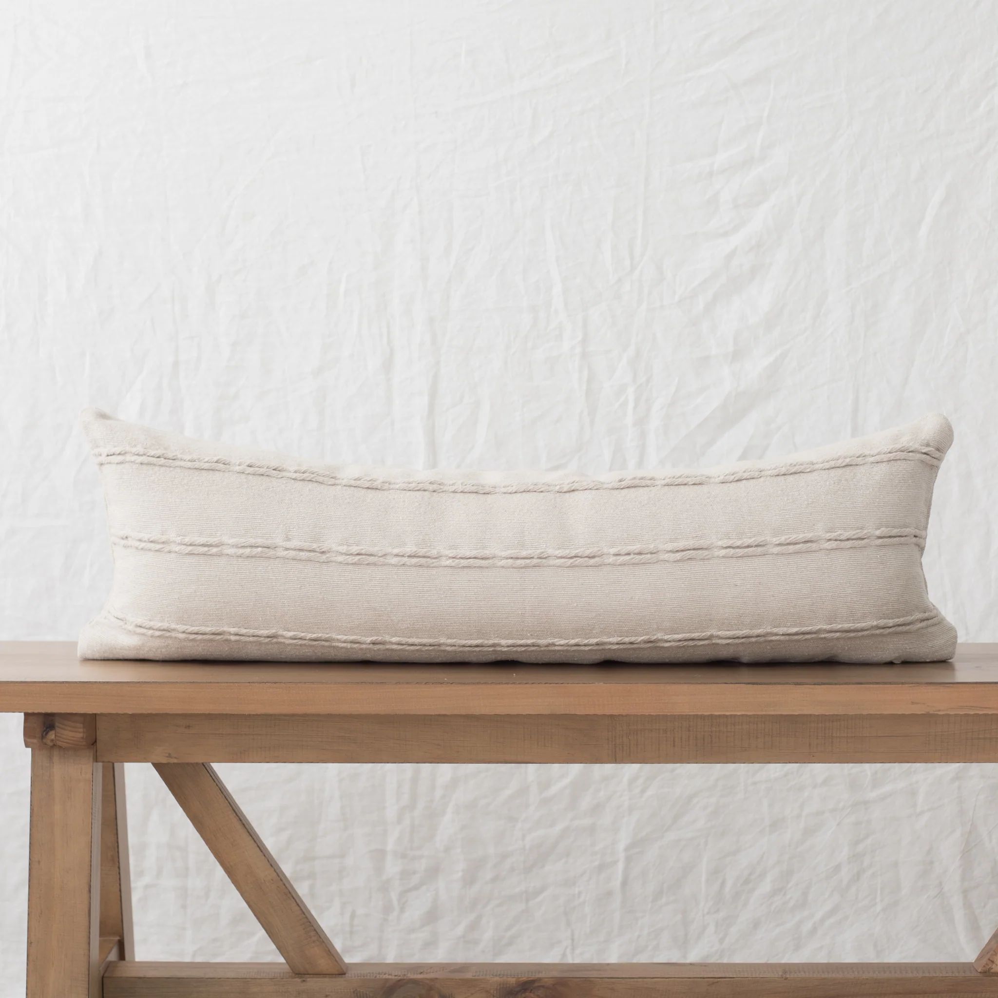 Heni - Lumbar Pillow Cover 12x20" | 12x40" | Woven Nook