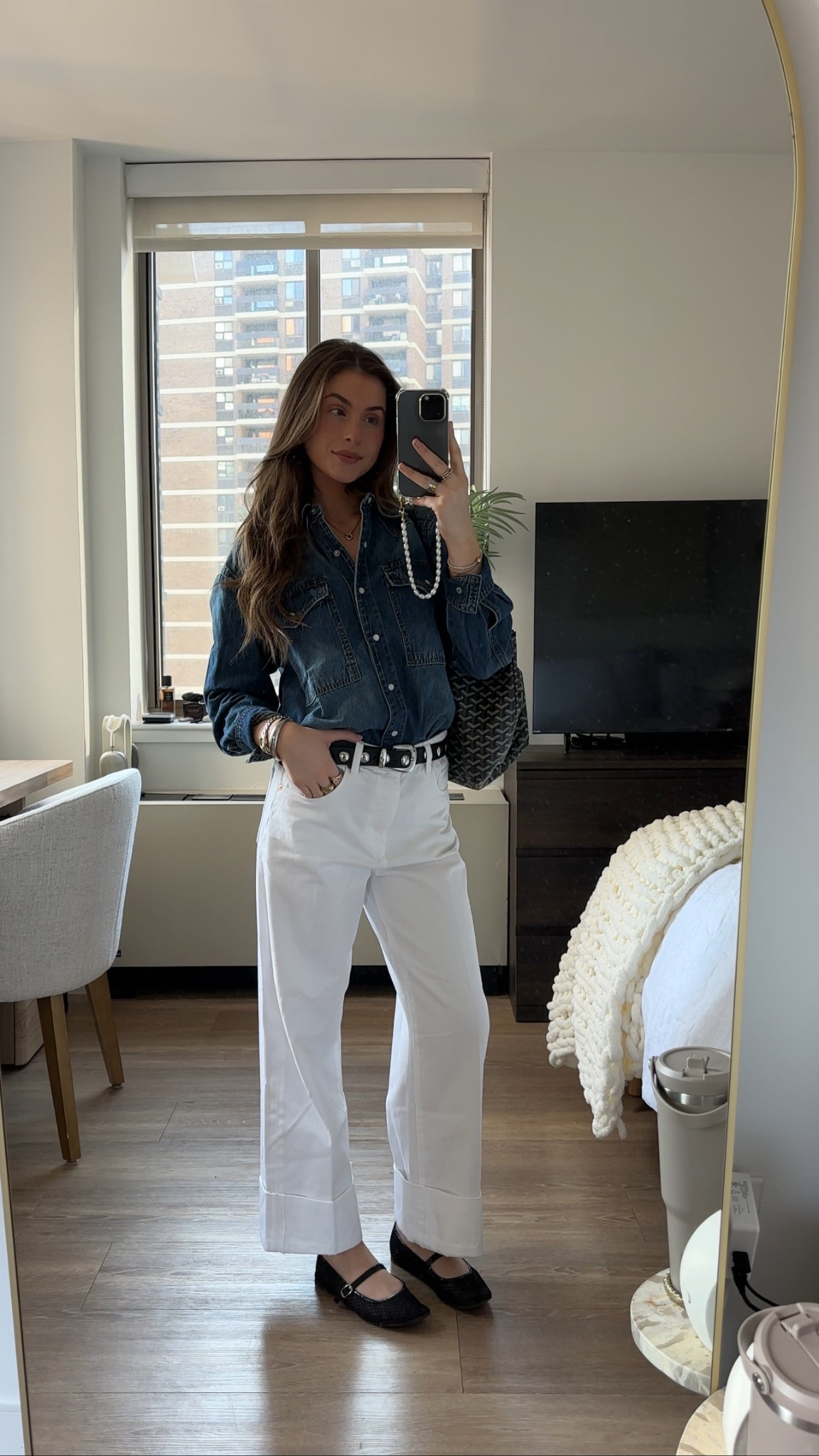 OOTD for the office 
- wearing a size 26 in the jeans but would size down to a 25

#LTKWorkwear #LTKStyleTip