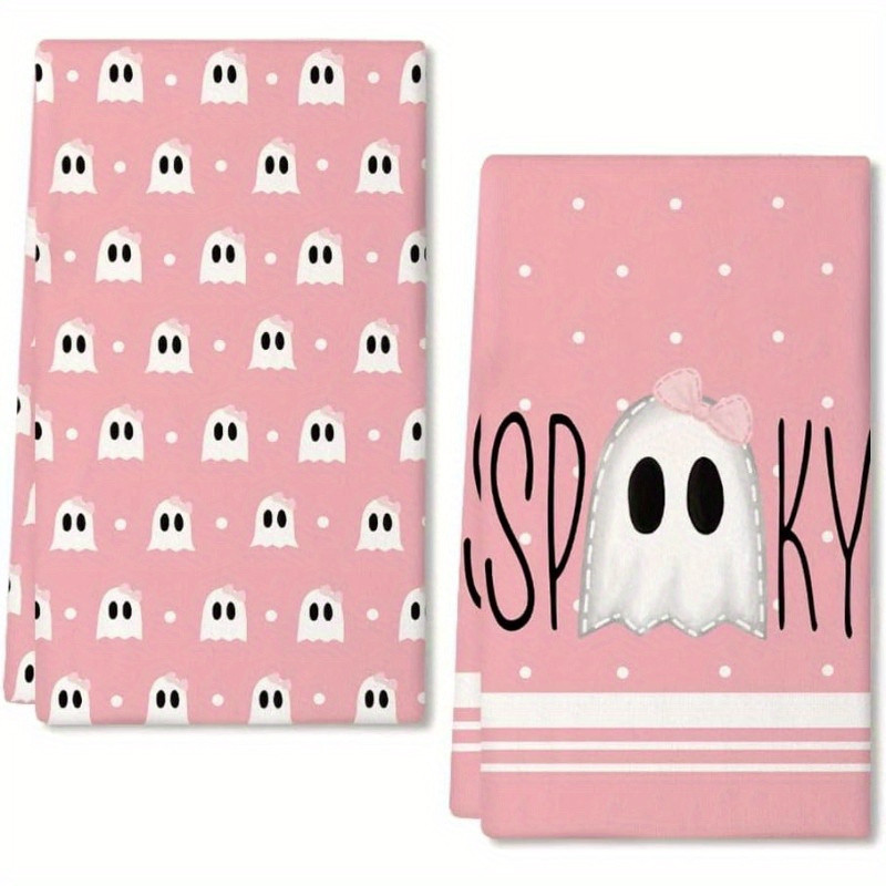 Halloween Kitchen Towels Spooky Pink Ghost Cartoon Design - Temu | Temu Affiliate Program