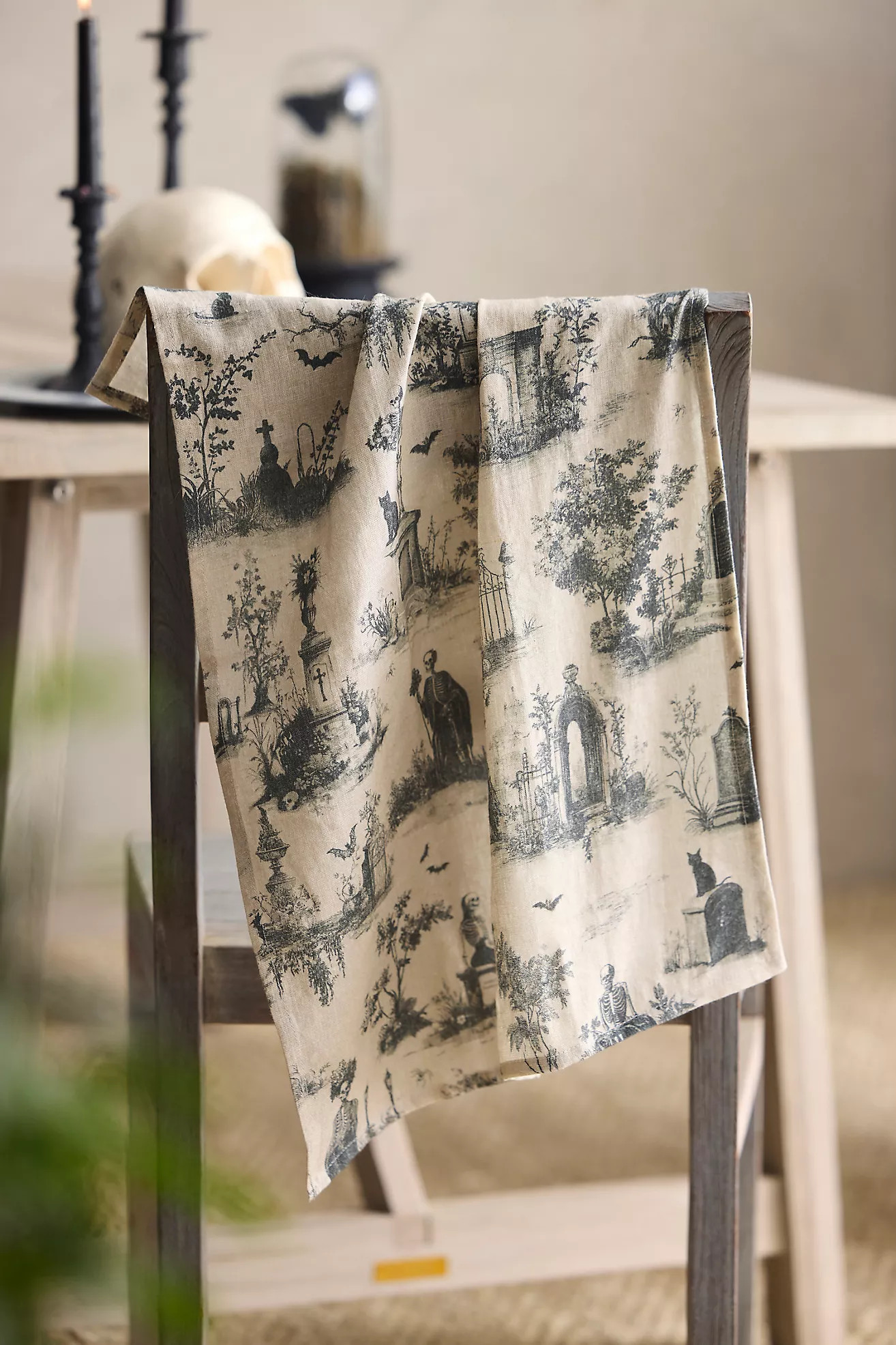 Halloween Toile Linen Dish Towel | Anthropologie (US)