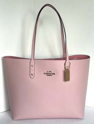 Coach 72673 Town Tote Pink Leather Large Shoulder Bag Pebbled Gold Blossom | eBay US