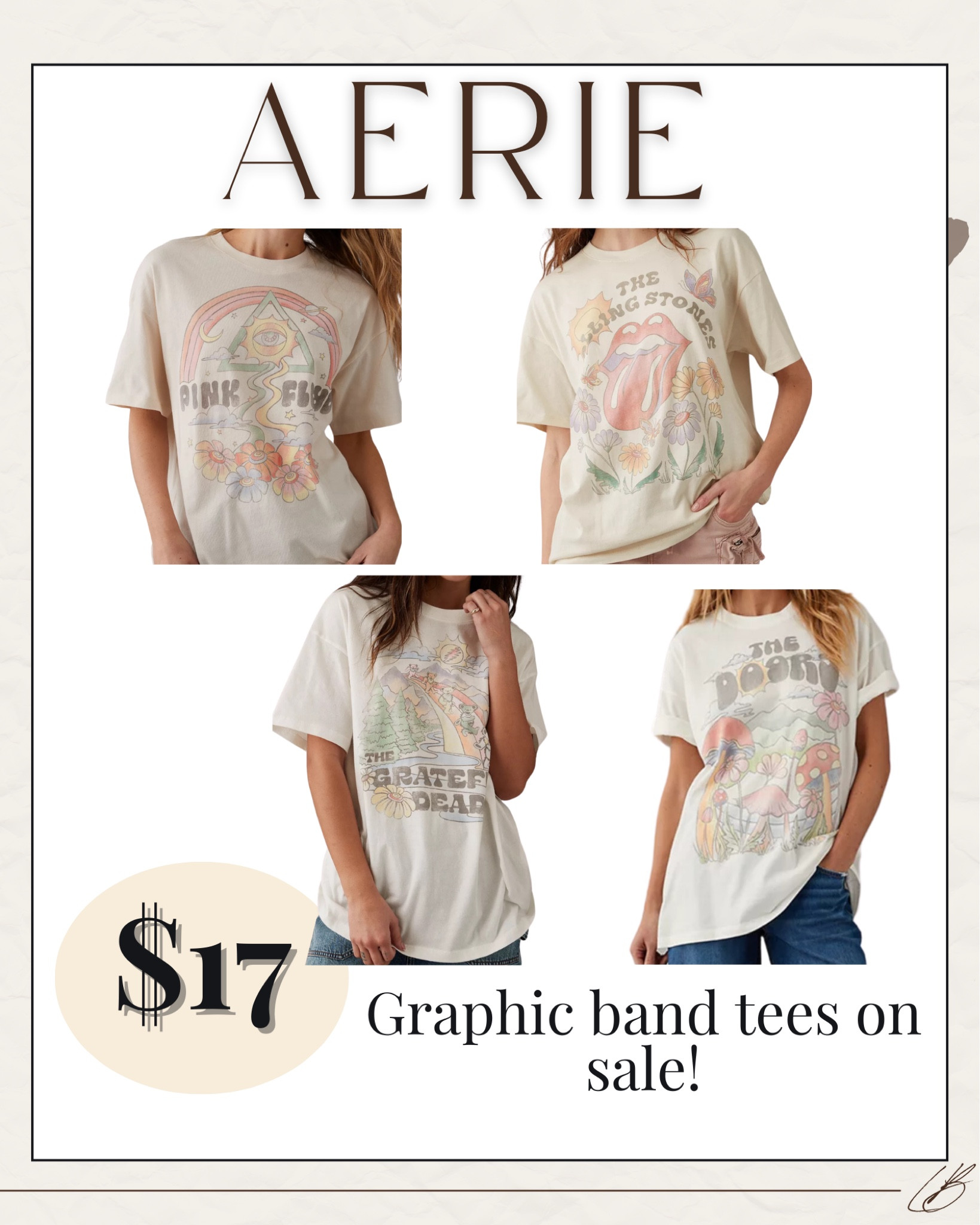 Aerie band graphic tees! Use code TOPTHIS for 30% off at checkout! 

#LTKsalealert #LTKfindsunder50 #LTKstyletip