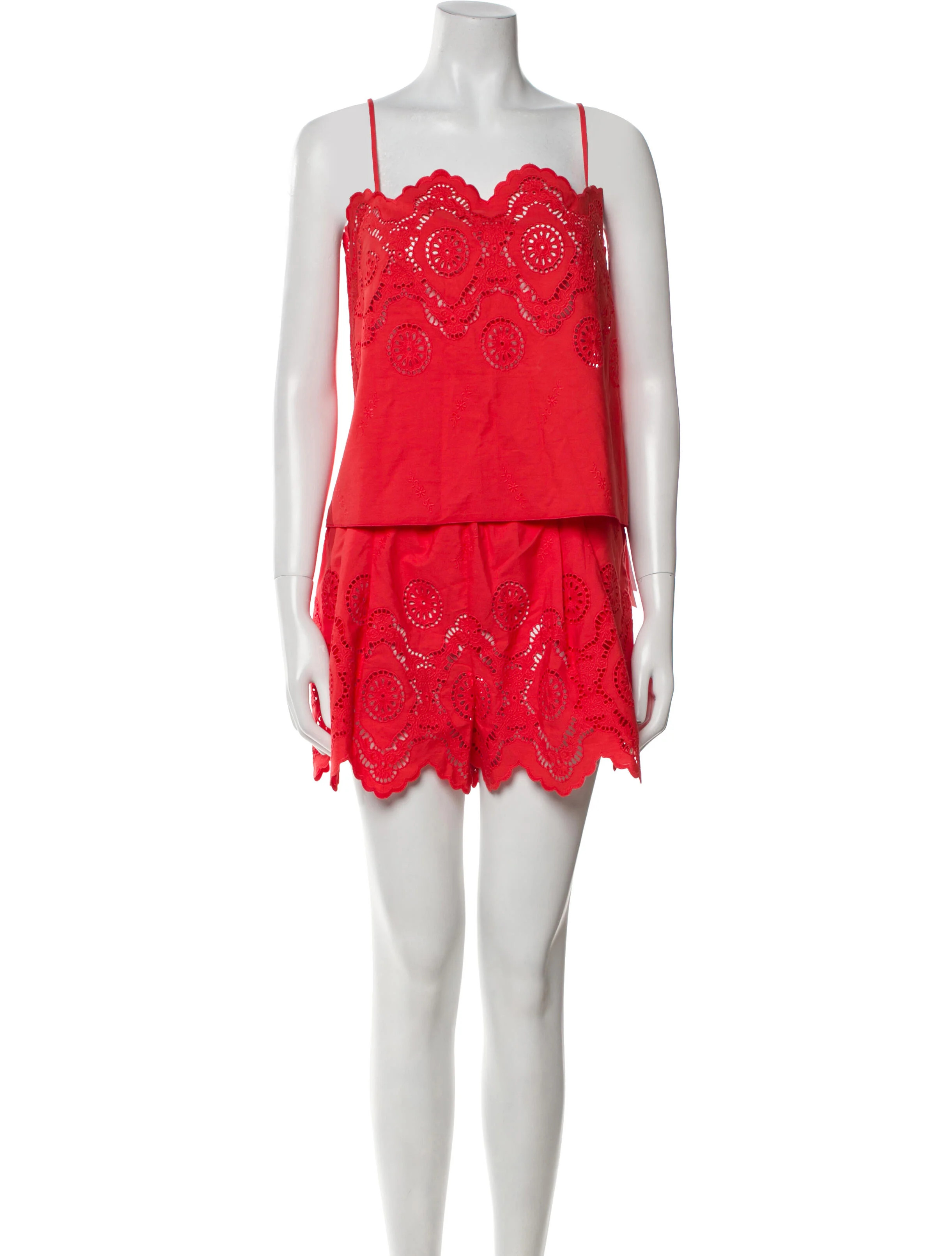 Eyelet Trim Short Set | The RealReal