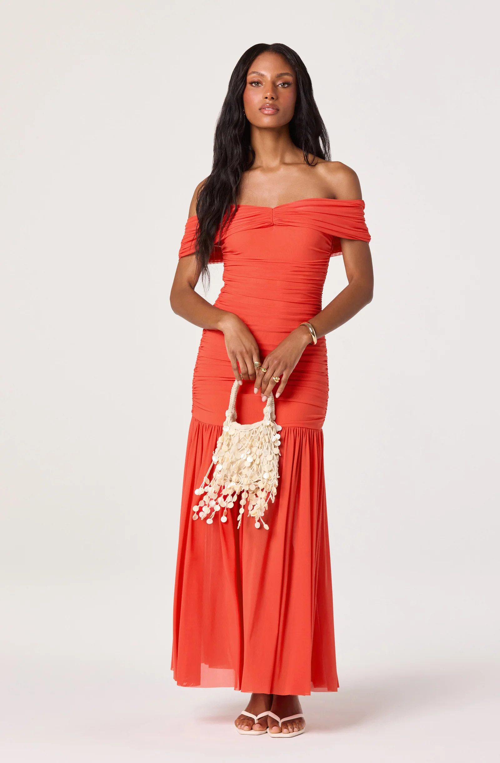Andreana Off-Shoulder Knit Maxi Dress | ASTR The Label (US)