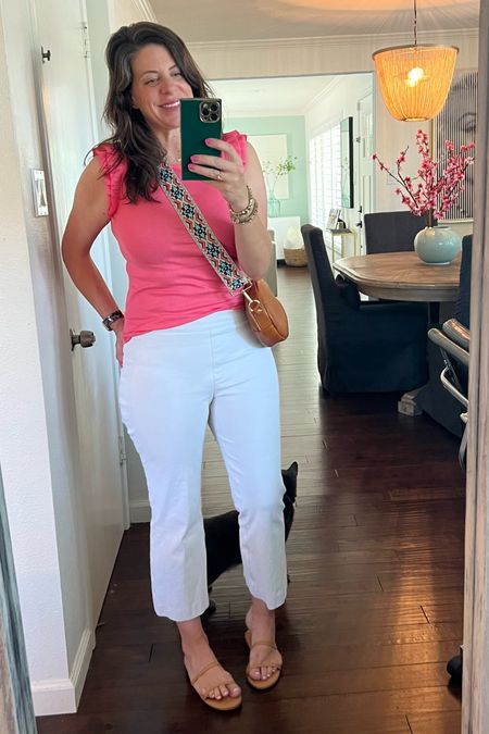Spring has sprung! Loving these no show and shaping cropped white pants for Spring! Wearing a L, but could size down for a tighter look. 5’7 160

#LTKbeauty #LTKfit #LTKSeasonal