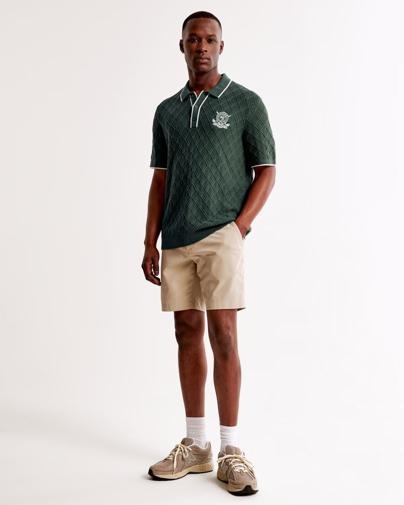 Random Golf Club 3-Button Sweater Polo | Abercrombie & Fitch (US)