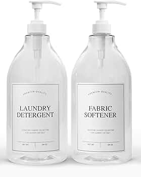 Calindiana Modern Farmhouse Liquid Laundry Detergent and Fabric Softener Dispenser for Laundry Ro... | Amazon (US)