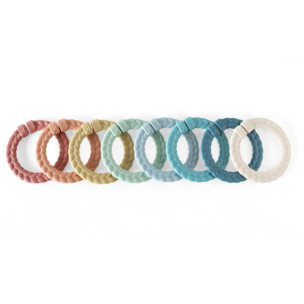 Itzy Ritzy Linking Ring Set; Set of 8 Braided, Rainbow-Colored Versatile Linking Rings; Attach to... | Amazon (US)