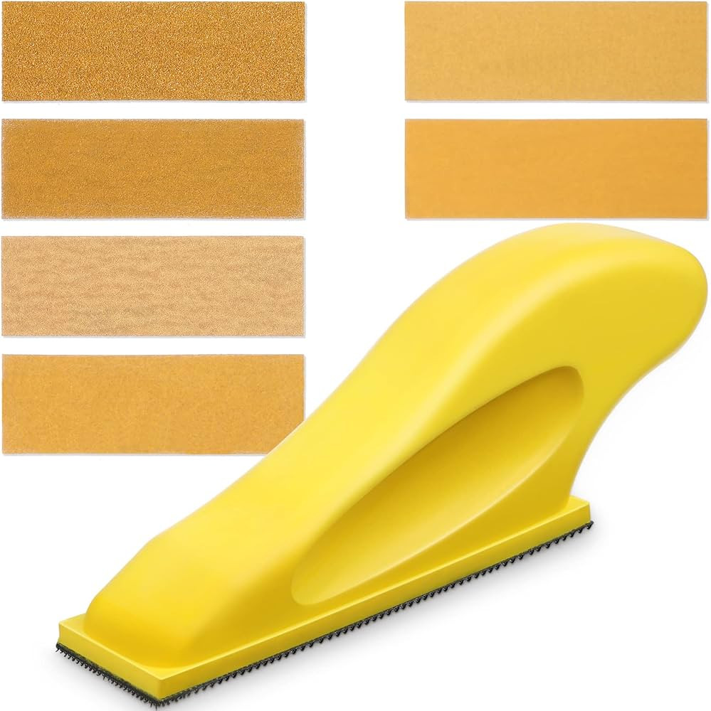 Micro Sander Kit 3.5"x1" Mini Sander for Small Projects Micro Detail Handle Sanding Tools 120 She... | Amazon (US)