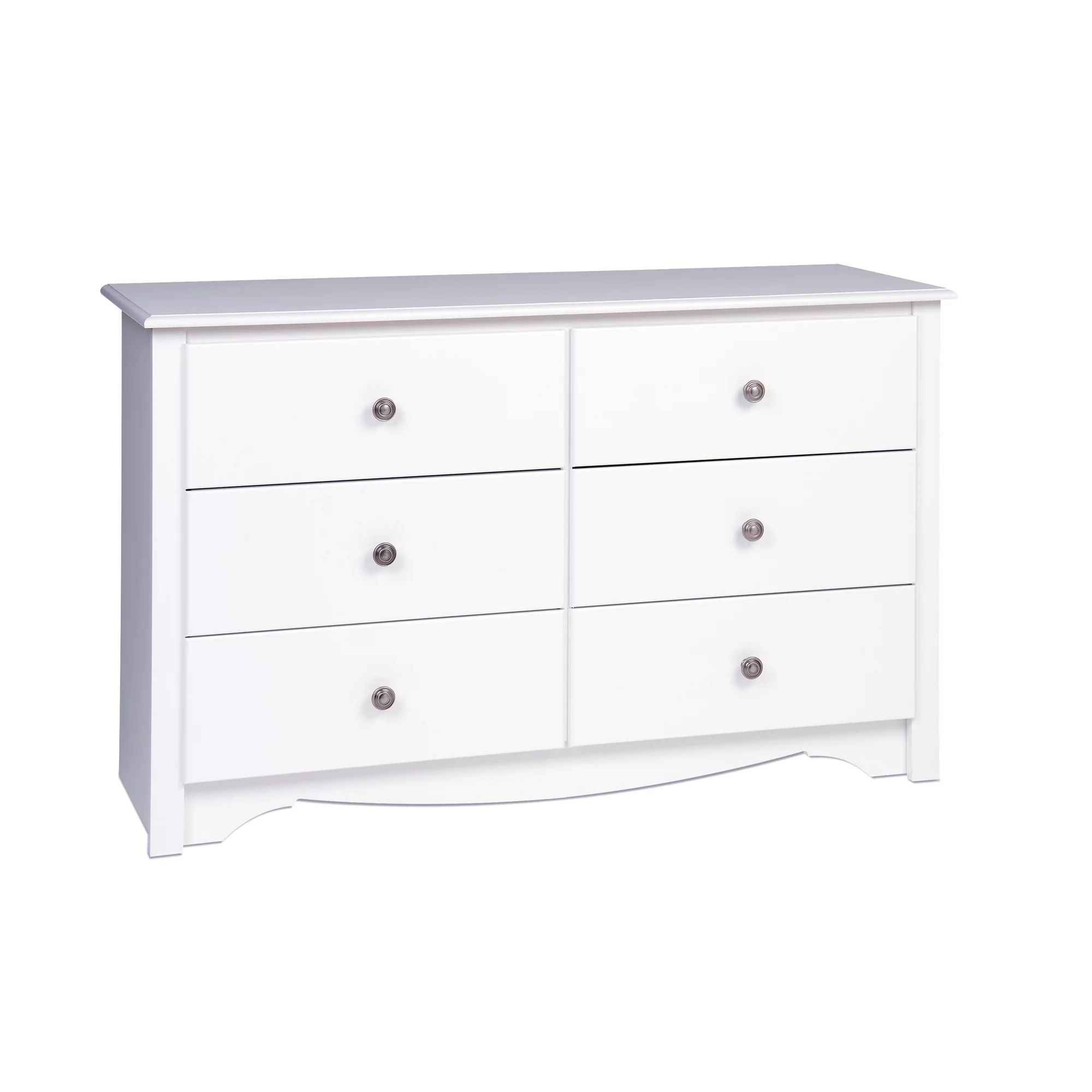 Prepac Monterey Classic Compact 6-Drawer Double Dresser, White | Walmart (US)