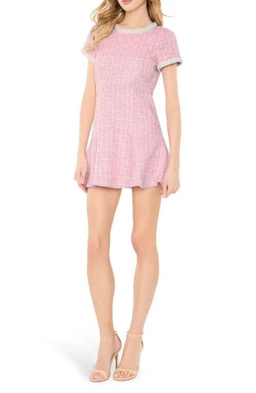 LIKELY Brie Beaded Tweed Minidress in Pink at Nordstrom, Size 4 | Nordstrom