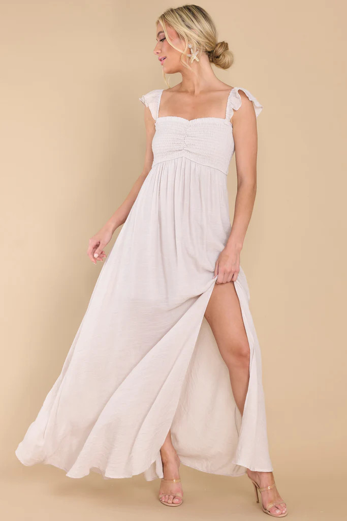 Want Me Back Sand Maxi Dress | Red Dress 