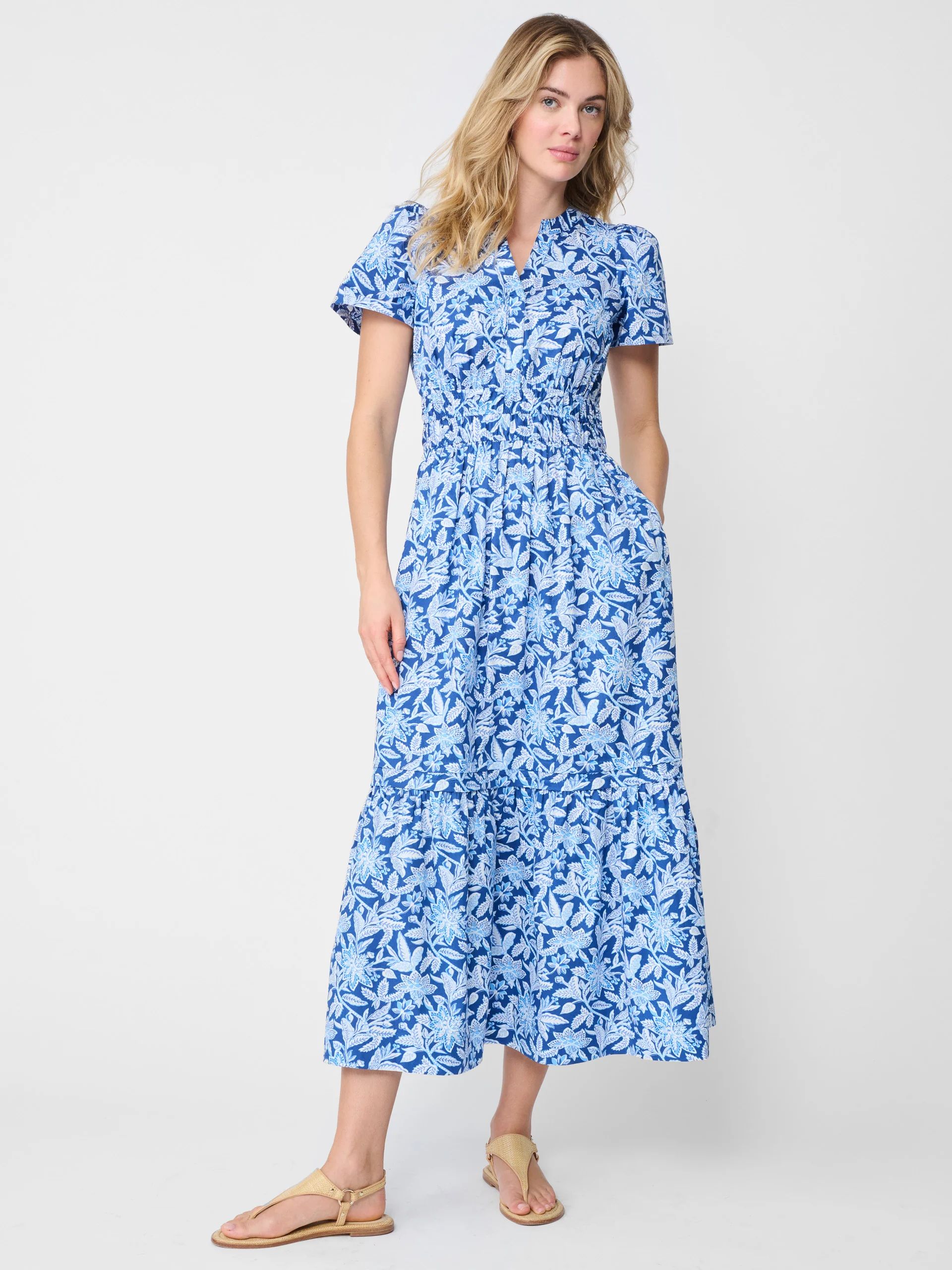 Navy/Blue Bloomsbury Mei Dress | Women's Dresses  | J.McLaughlin | J.McLaughlin