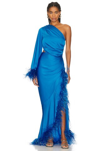 PatBO One Shoulder Maxi Dress in Cobalt from Revolve.com | Revolve Clothing (Global)