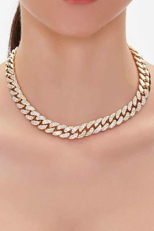 Rhinestone Curb Chain Necklace | Forever 21 (US)