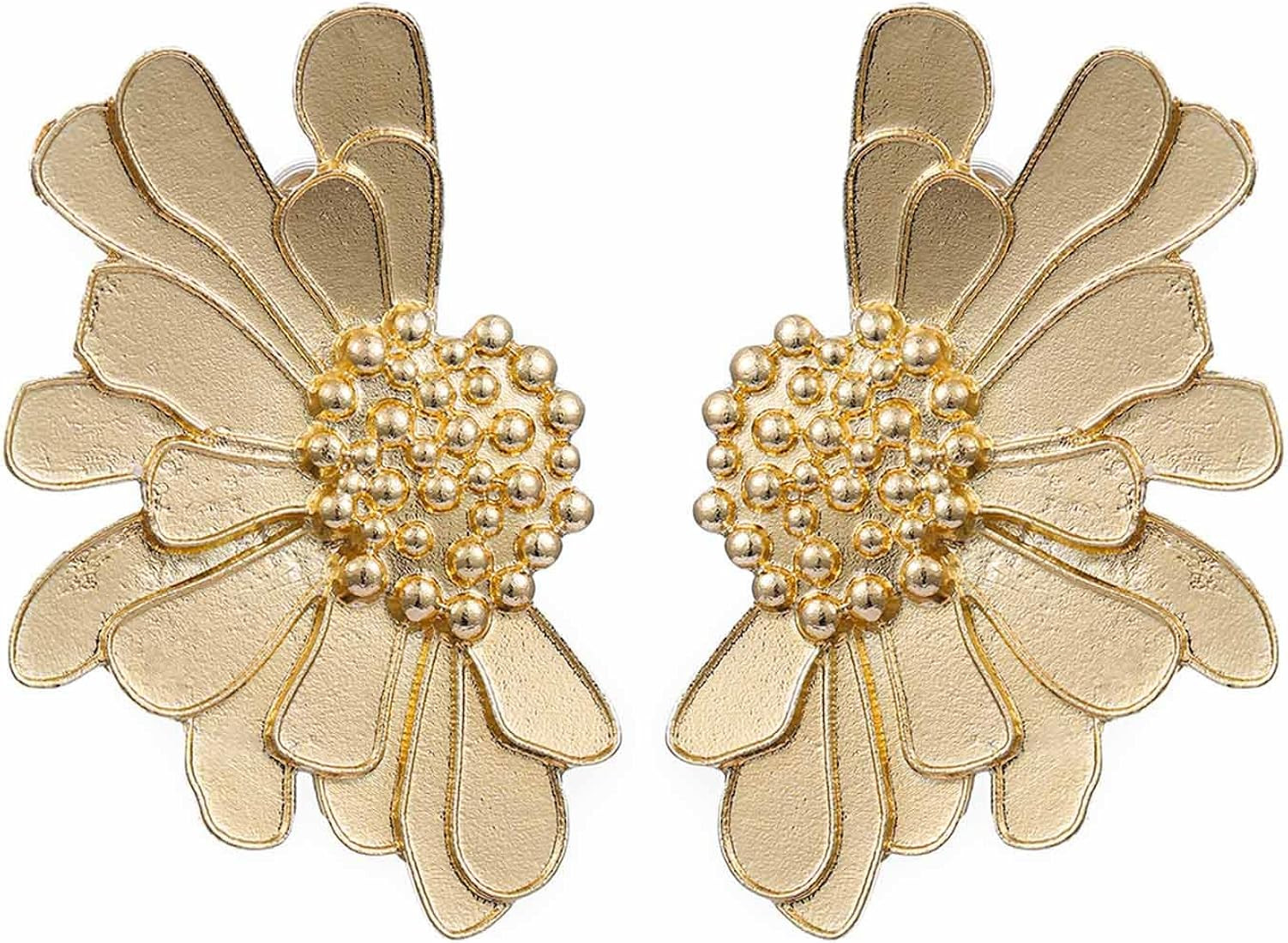 Aksod Vintage Flower Stud Earrings Exaggerated Oversized Daisy Flower Earrings Statement Jewelry ... | Amazon (US)