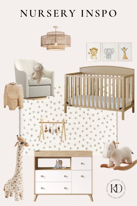 Zoo animal nursery theme. Neutral baby nursery with pastel accents and zoo animals. 
•••
Baby crib, neutral nursery, glider chair, changing table dresser, ball pit, nursery decor 

#LTKbaby #LTKkids #LTKhome