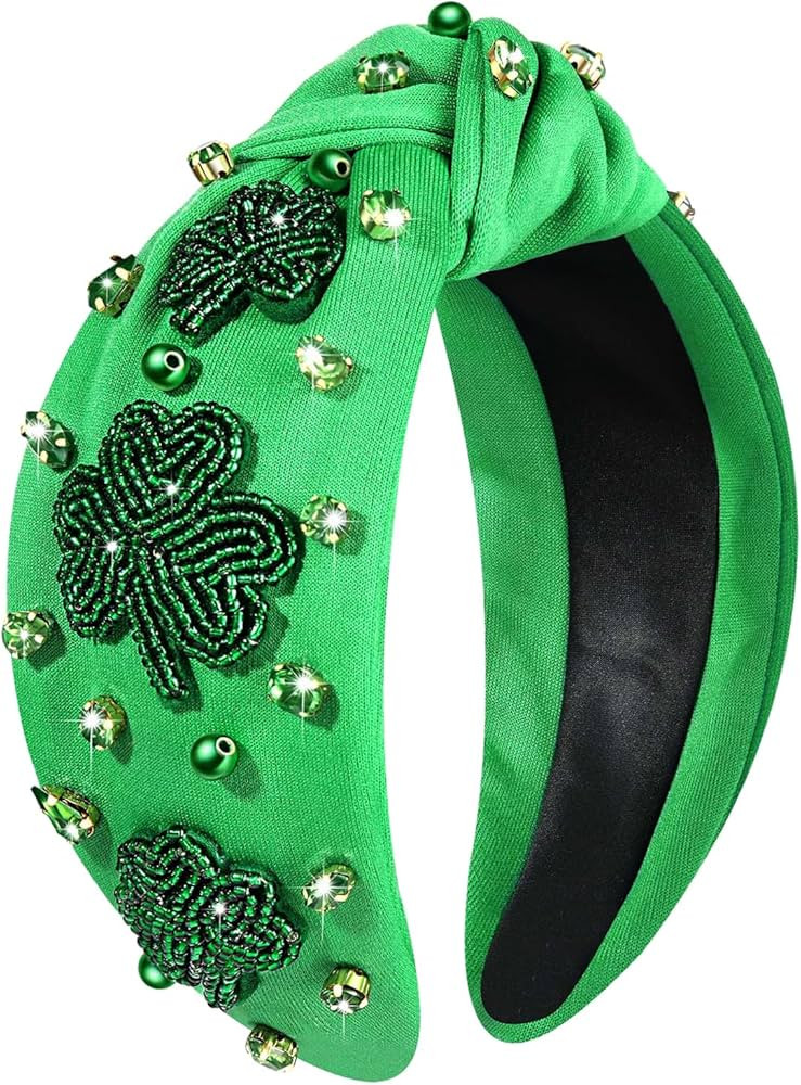 mokkia St.Patrick’s Day Headband Accessories Outfits for Women Green IRISH Lucky Shamrock Headb... | Amazon (US)
