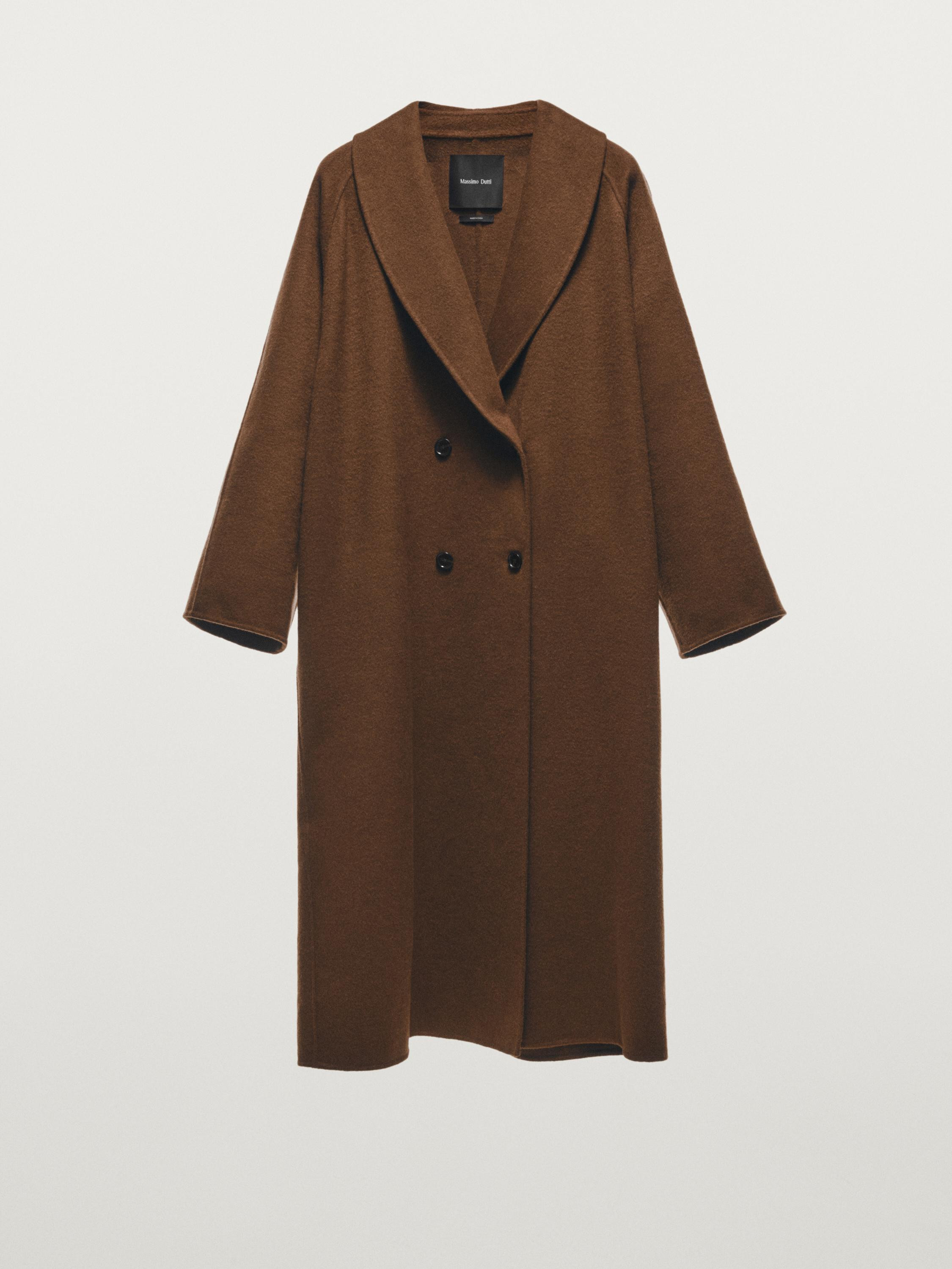 Long wool blend coat | Massimo Dutti UK