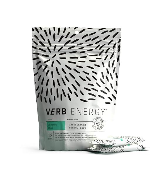 Verb Energy Bar, Coconut Chai, 90 Calories, 12 Count, Caffeinated | Amazon (US)