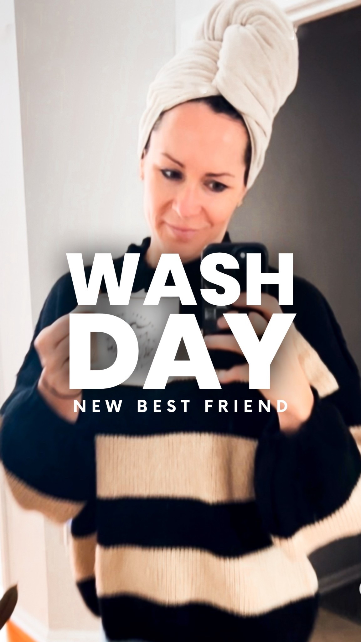Cheers to multitasking mornings ☕️💨 

Getting a head start on drying my hair on wash day while having breakfast with this cutie, making a hot coffee, and tidying the kitchen—all while my hair dries to 80–90%. 

Everyone loves a good hair wash day hack. Grab yours for under $15 at the link in bio.