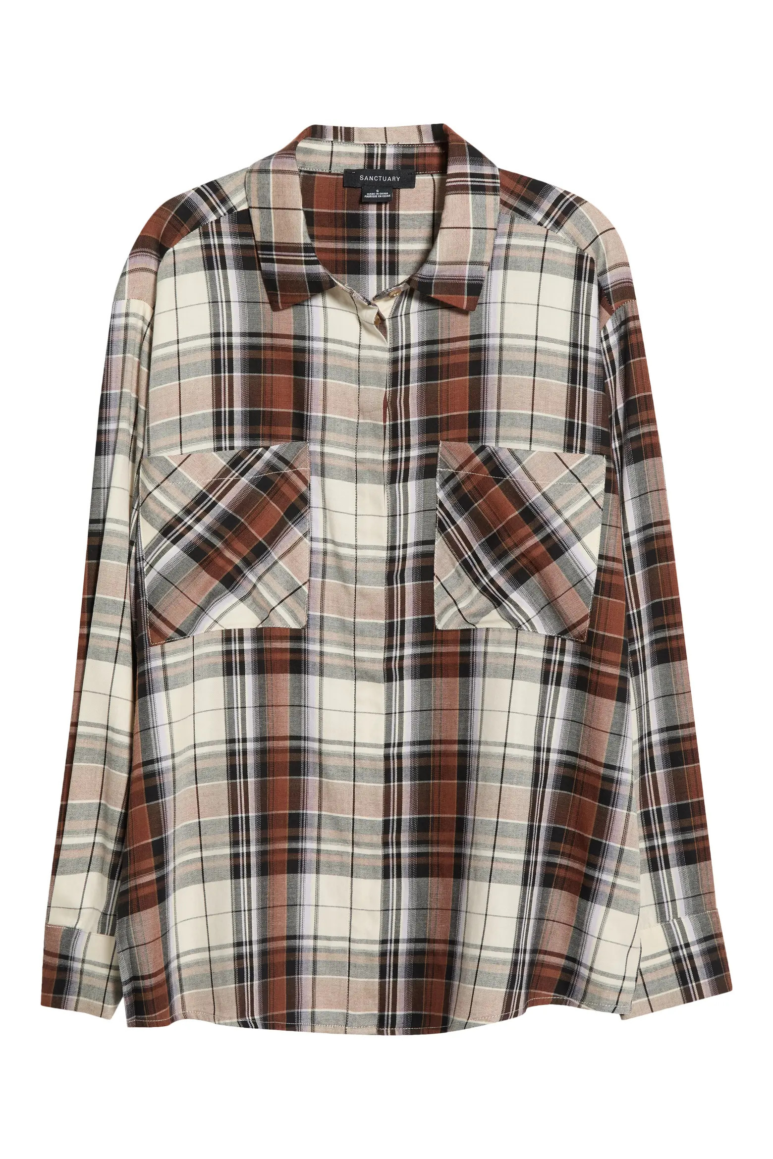 Sanctuary The City Plaid Shirt (Women) | Nordstrom | Nordstrom