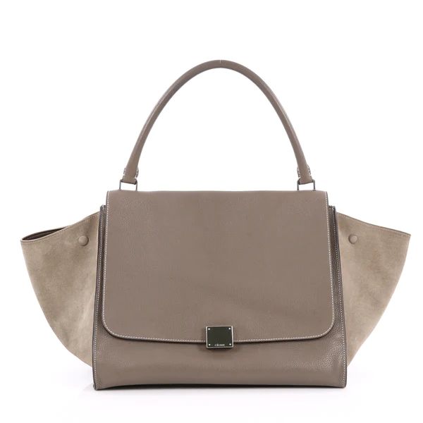Buy Celine Trapeze Handbag Leather Large Brown 2193601 - Trendlee | Rebag
