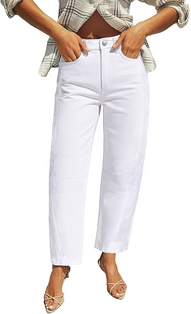 IWD Baggy Barrel Jeans for Women Trendy Vintage High Waisted Wide Leg Boyfriend Y2K Denim Ankle P... | Amazon (US)