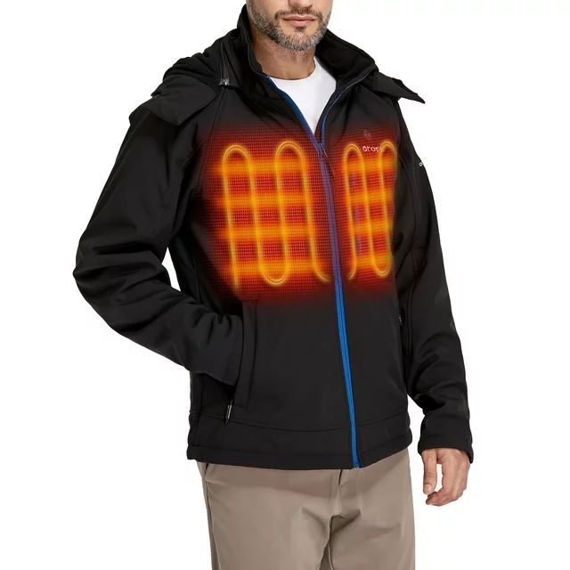 ORORO Men's Heated Jacket with Battery, Heating Jacket with Removable Hood for Winter Outdoors (B... | Walmart (US)