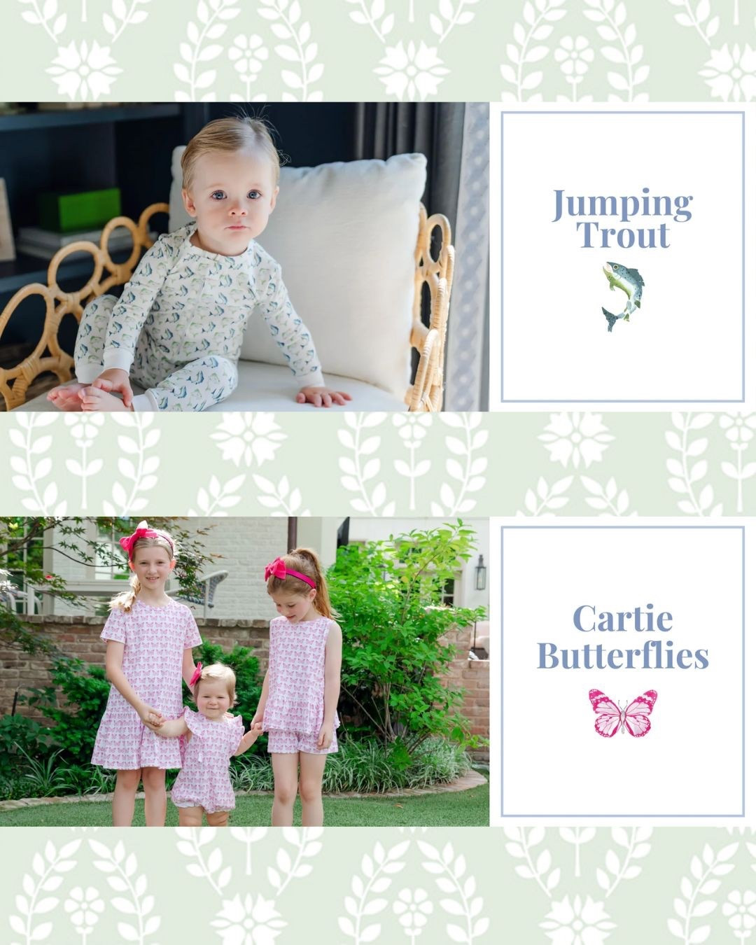 While you’re shopping the Lila and Hayes warehouse sale, do not miss these new arrivals. They partnered with two of my all time favorite artists, Evelyn Henson and Catherine Cartie, and I am completely smitten.

The Jumping Trout print is the sweetest for boys and the Cartie Butterflies are a dream for little girls. These are at the very top of my wish list for my kiddos.

Even better, my code DARLING10 stacks on sale prices and works on these new arrivals too. That almost never happens.

If you’re already filling your cart, add these before they’re gone. Such special pieces! 🐠🦋

#LTKBaby #LTKSaleAlert #LTKKids