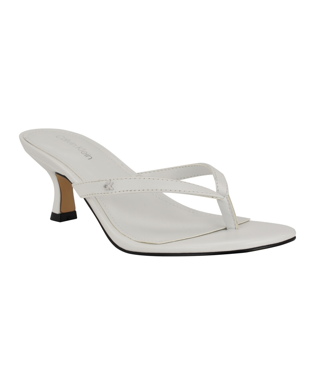 Calvin Klein Women's Opelle Tapered Kitten Heel Sandals - White | Macy's