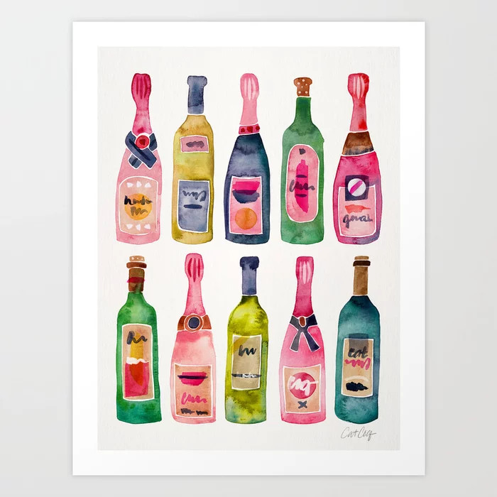 Champagne Collection Art Print | Society6