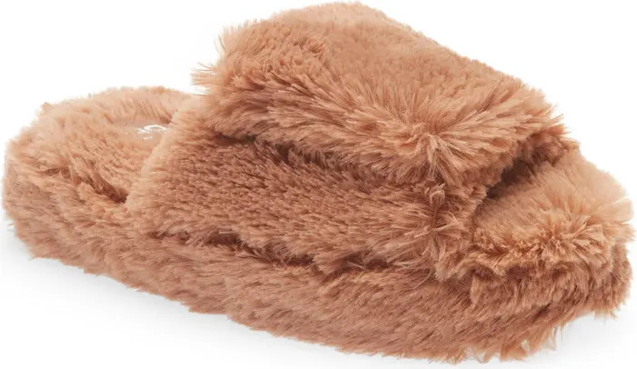 Fawn Adjustable Faux Fur Slipper | Nordstrom
