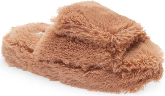 BP. Fawn Adjustable Faux Fur Slipper | Nordstrom | Nordstrom