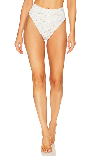 Aluka High Waist Bottom in White | Revolve Clothing (Global)