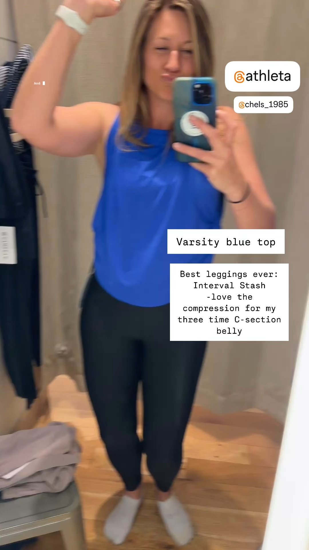 Athleta:
Variety top size medium 
I’m 5’9” and 170 pounds
Interval stash leggings: size medium 

#LTKFindsUnder50 #LTKWorkwear
