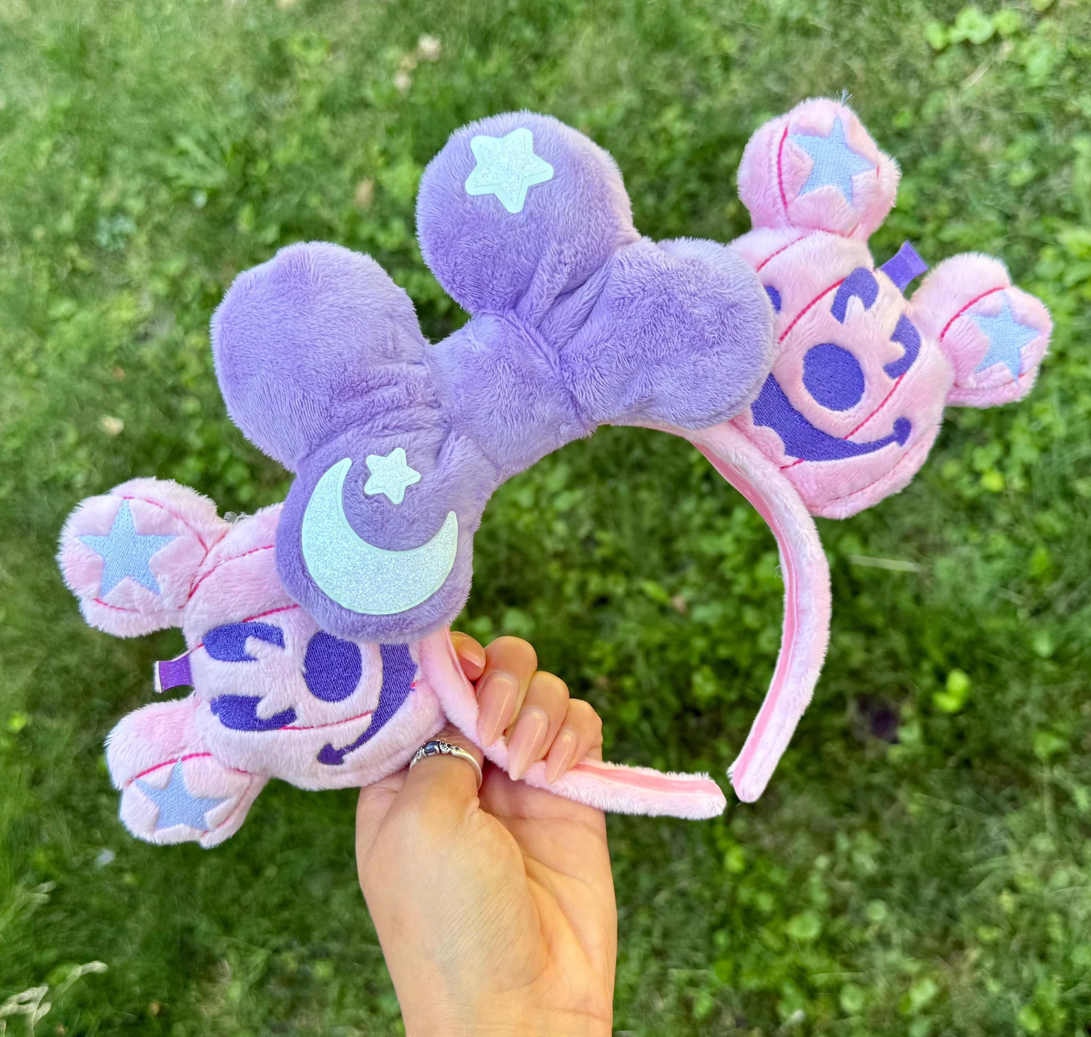 Mickey Pumpkin embroidered Ears.| Glow in the dark. | Etsy (Global)