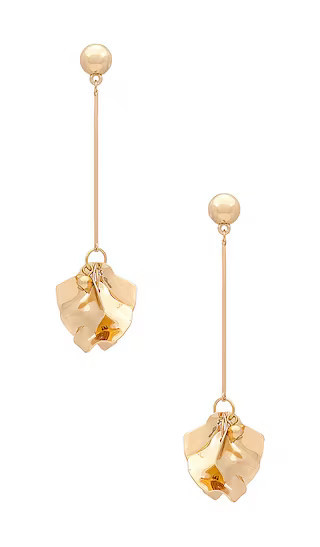 SHASHI Petunia Earrings in Metallic Gold. | Revolve Clothing (Global)