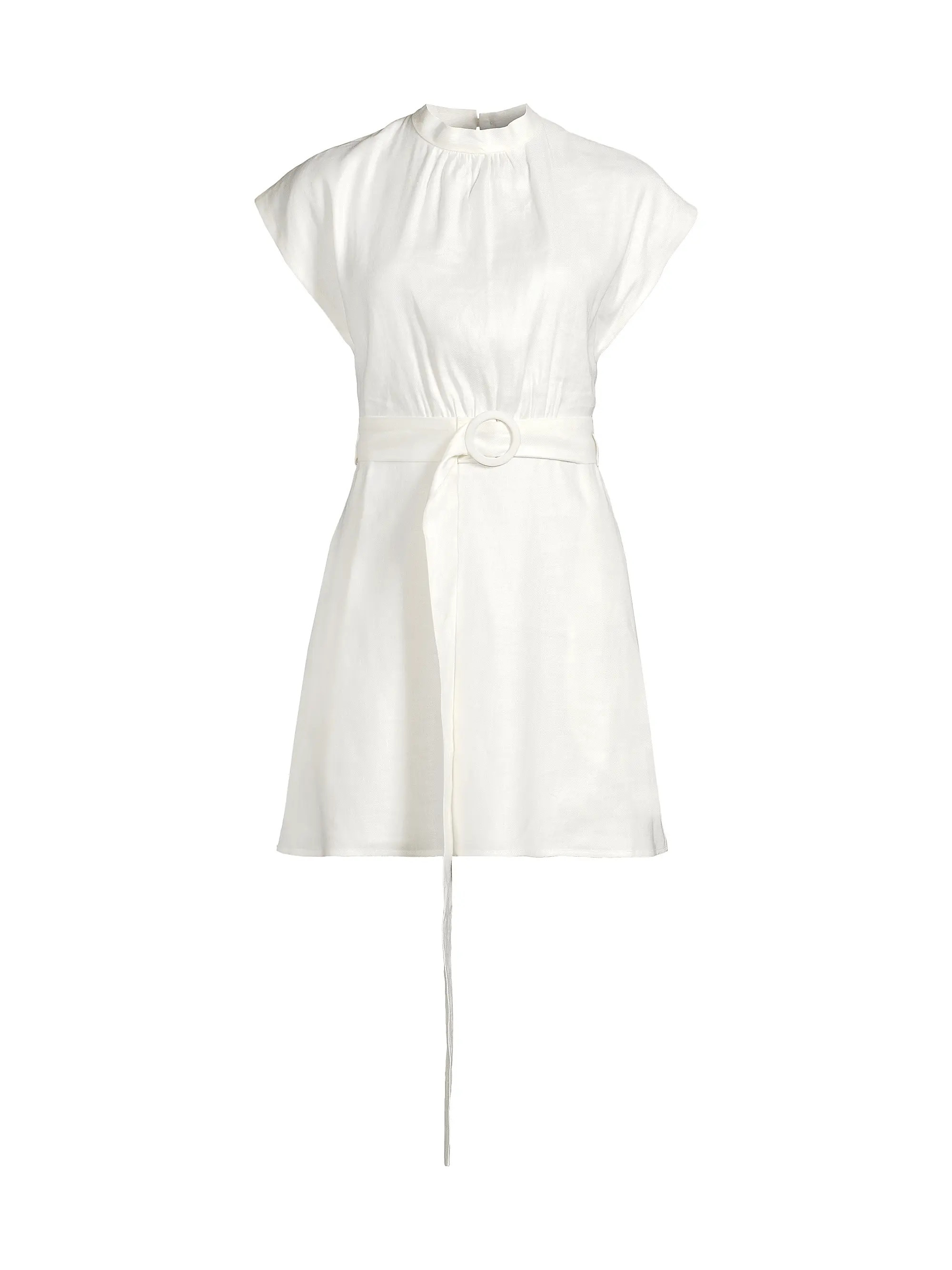 Undra CelesteLinen-Blend Belted Minidress | Saks Fifth Avenue