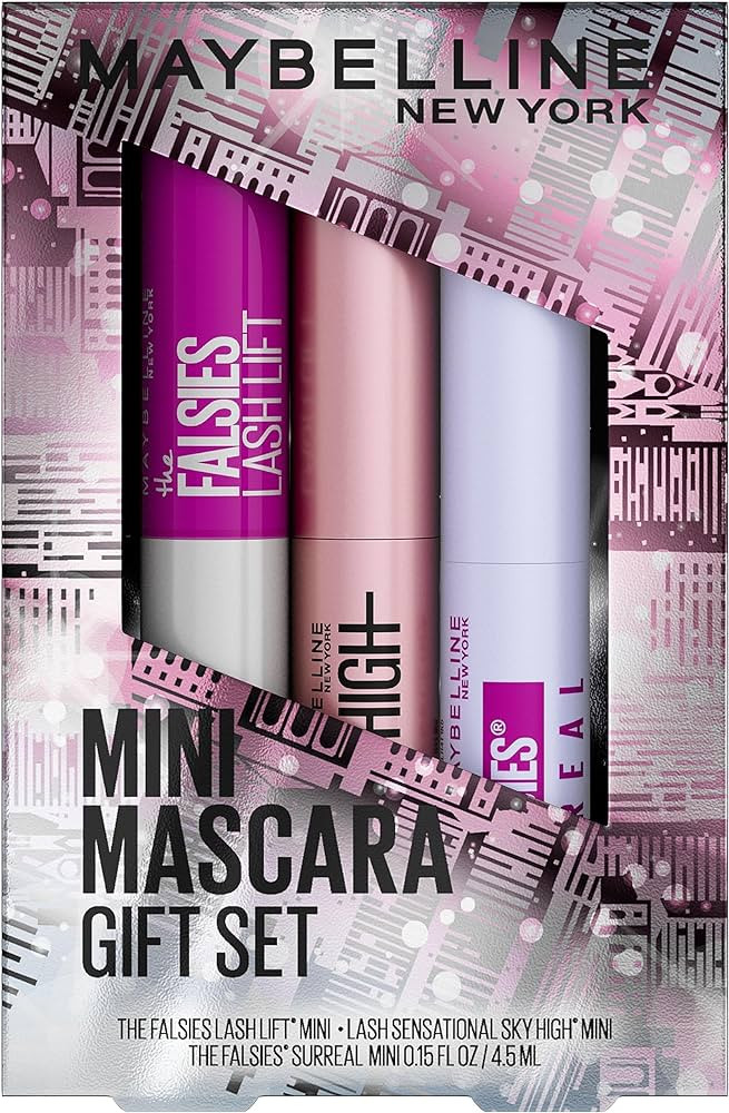 Maybelline Mini Mascara Gift Set, Includes The Falsies Surreal Mascara, Sky High Mascara and The ... | Amazon (US)