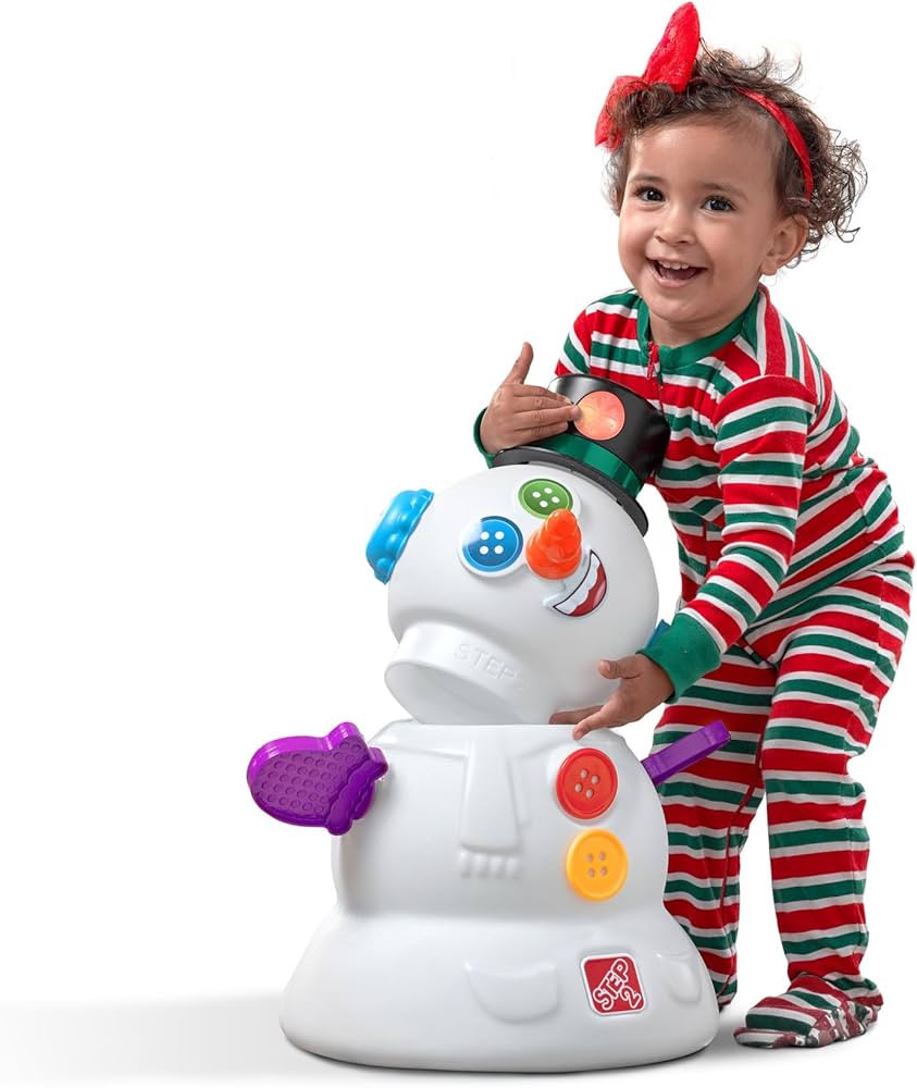 Step2 My First Snowman, Kids Holiday Decorative Christmas Toy, 15-Piece Accessory Kit, Lights and... | Amazon (US)