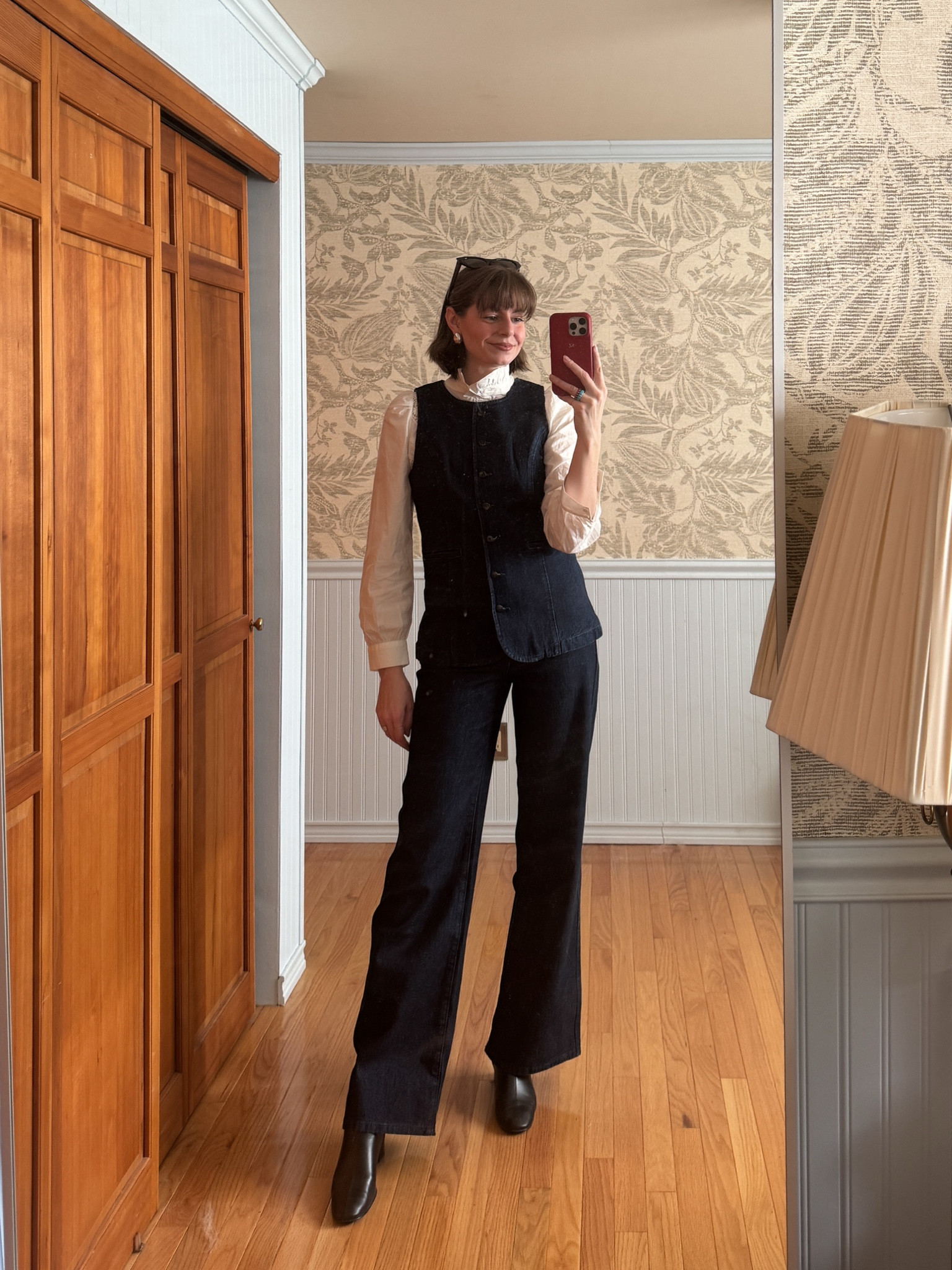 Sezane 
All denim outfit
Work outfit
Casual work attire
Corporate girlies
Women in STEM