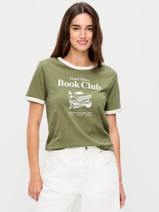 EveryWear Crew-Neck Graphic Ringer T-Shirt | Old Navy (US)