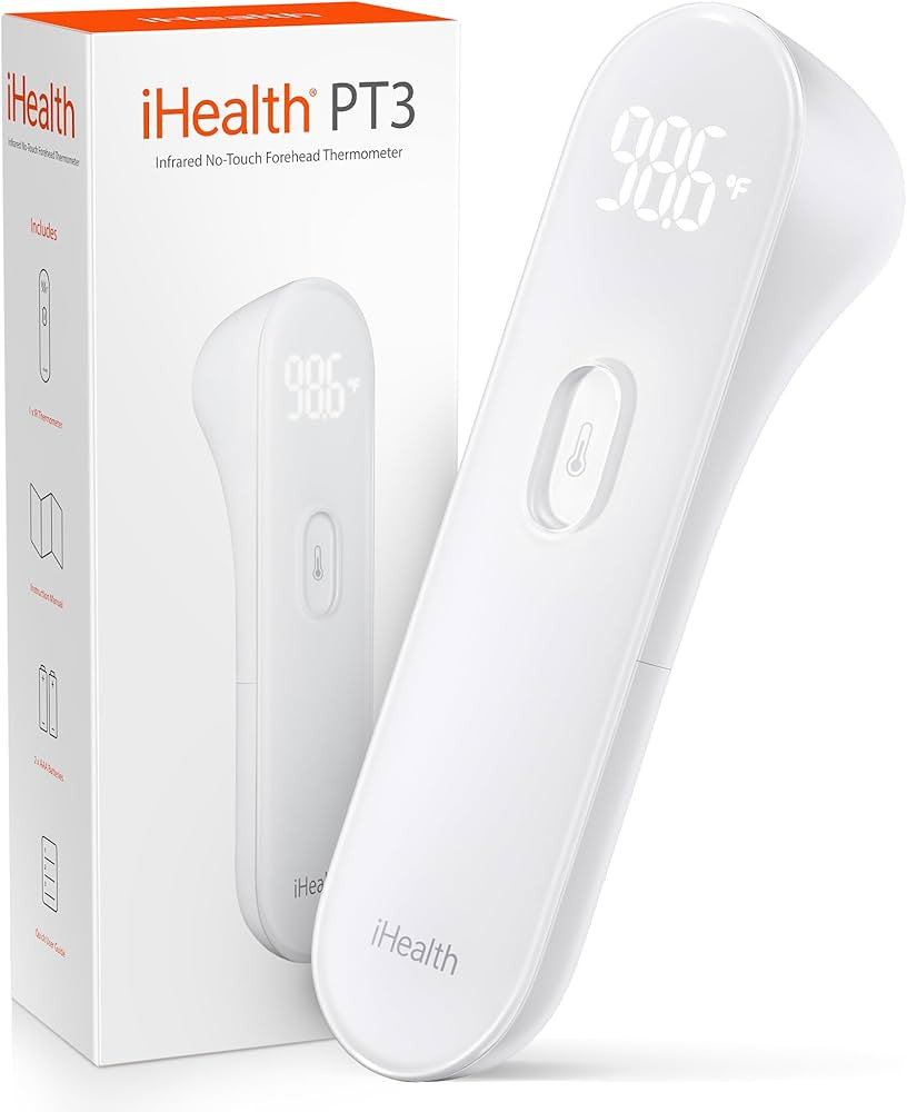 iHealth No-Touch Forehead Thermometer for Adults, Kids, Babies - 1s Fast Accurate, 3 Ultra-Sensit... | Amazon (US)