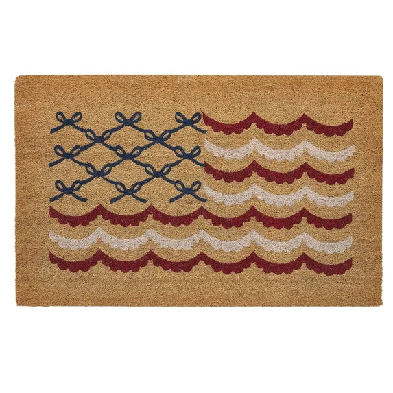 Bow Flag Coir Outdoor Doormat, Red/White/Blue, 48" x 30", by My Texas House | Walmart (US)